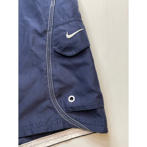Nike swim trunks shorts mens medium 31 x 7 drawstrings blue - Picture 5 of 9